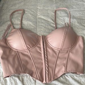 Windsor pink crop top corset